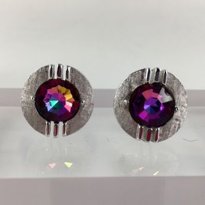 Swank Rivoli Cuff Links Cufflinks Silver Tone Gift